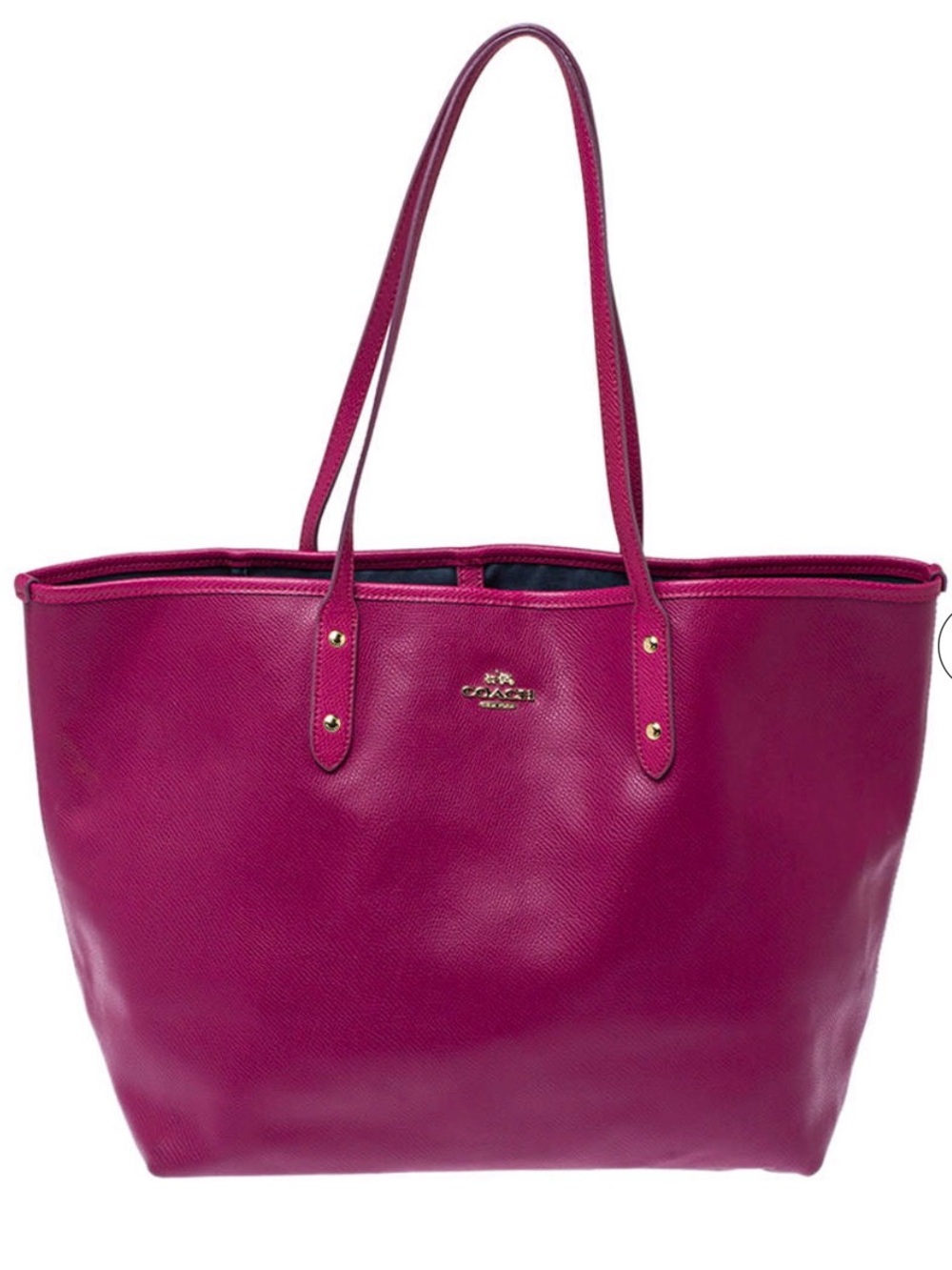 Coach Magenta Leather City Tote  Magenta